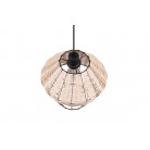BORKA  Φωτιστικό Κρεμαστό REALITY LIGHTING R31261936 - Rattan ø 30cm φυσικό χρώμα