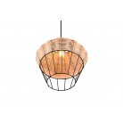 BORKA  Φωτιστικό Κρεμαστό REALITY LIGHTING R31261936 - Rattan ø 30cm φυσικό χρώμα
