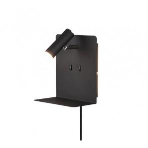 Απλίκες Τοίχου Trio Lighting της συλλογής ELEMENT Μαύρο ματ