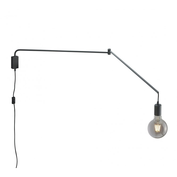 Απλίκες Τοίχου Trio Lighting της συλλογής LINE Μαύρο ματ