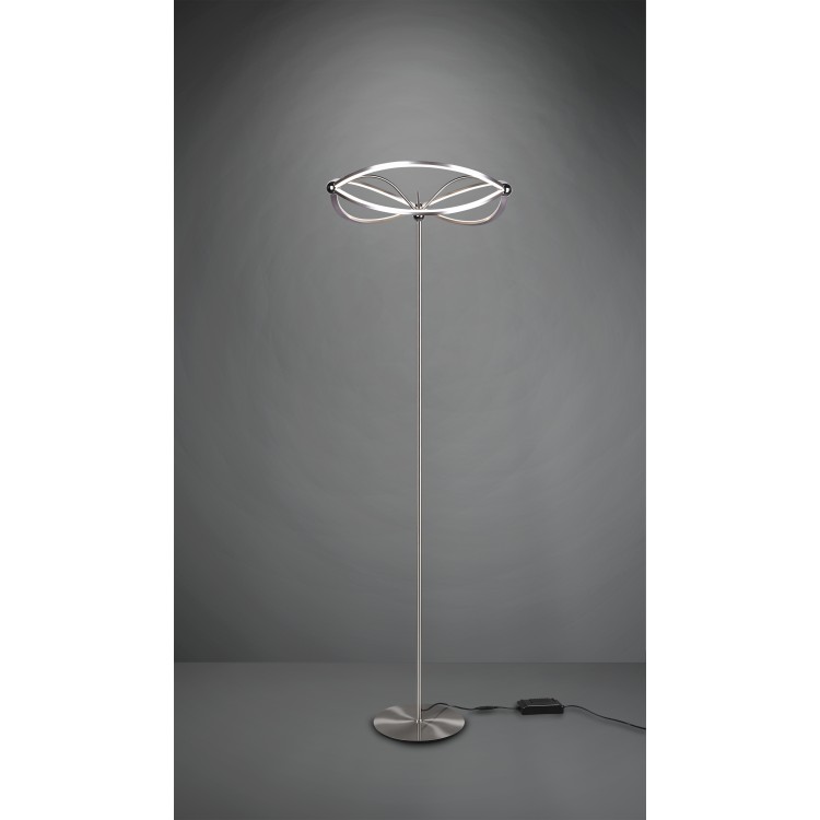 Φωτιστικά δαπέδου Trio Lighting της συλλογής CHARIVARI Νίκελ ματ