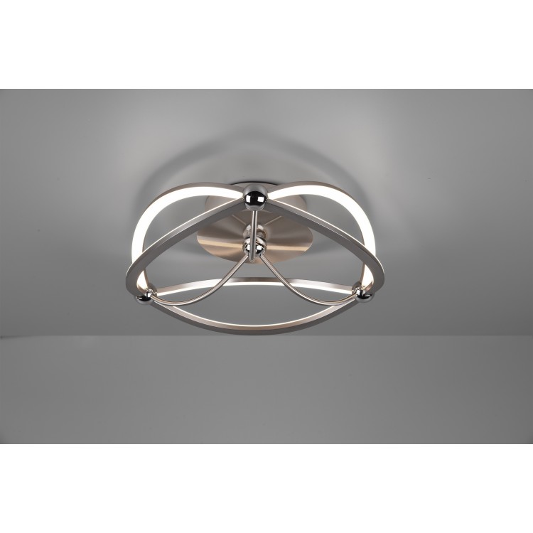 Φωτιστικό Οροφής Trio Lighting της συλλογής CHARIVARI Νίκελ ματ