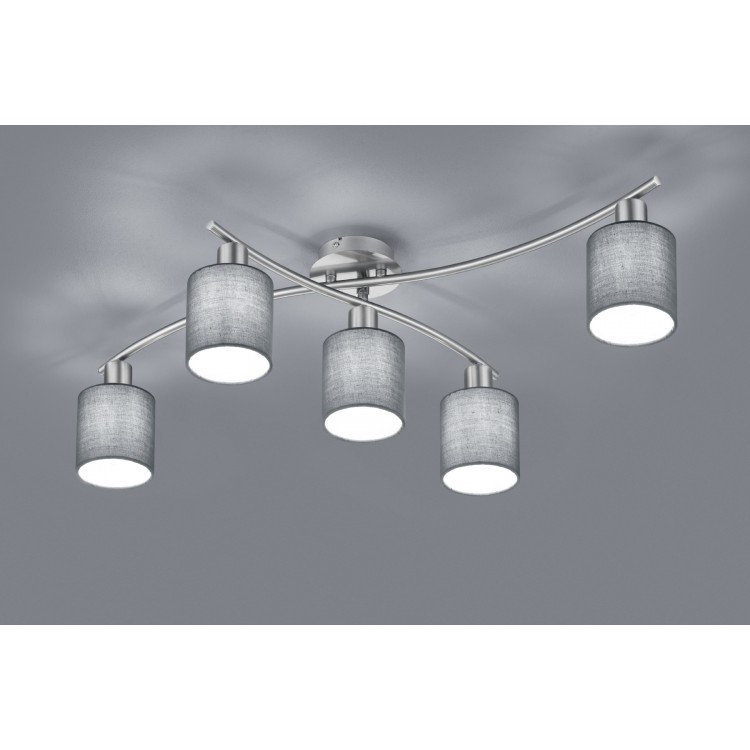 Φωτιστικό Οροφής Trio Lighting της συλλογής GARDA Νίκελ ματ
