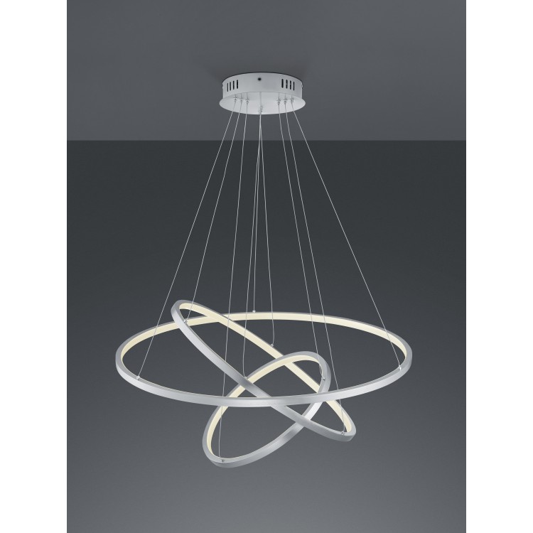 Κρεμαστό Φωτιστικό Trio Lighting της συλλογής AARON Νίκελ ματ
