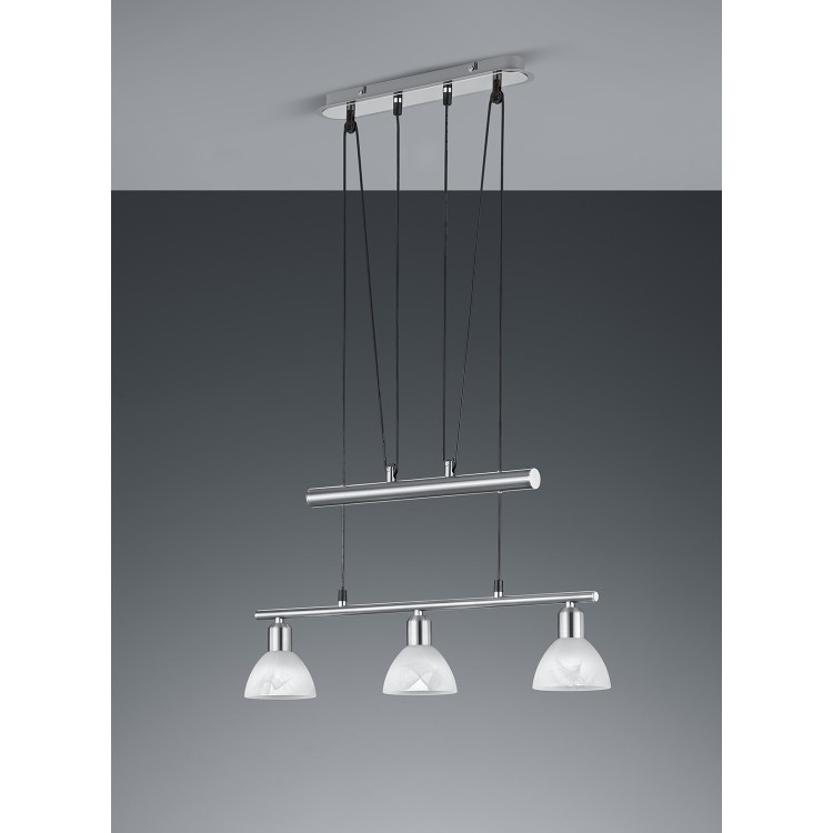 Κρεμαστό Φωτιστικό Trio Lighting της συλλογής LEVISTO Νίκελ ματ