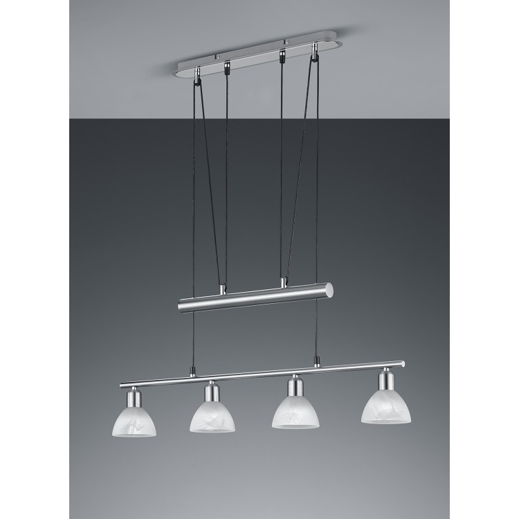 Κρεμαστό Φωτιστικό Trio Lighting της συλλογής LEVISTO Νίκελ ματ