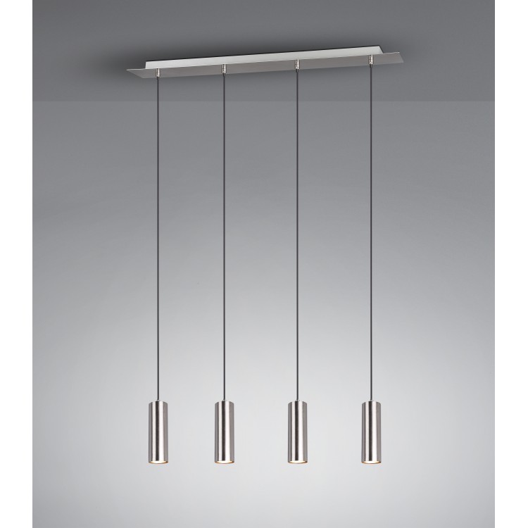 Κρεμαστό Φωτιστικό Trio Lighting της συλλογής MARLEY Νίκελ ματ