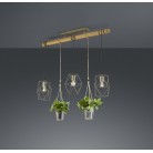 Κρεμαστό Φωτιστικό Trio Lighting της συλλογής PLANT Νίκελ αντικέ