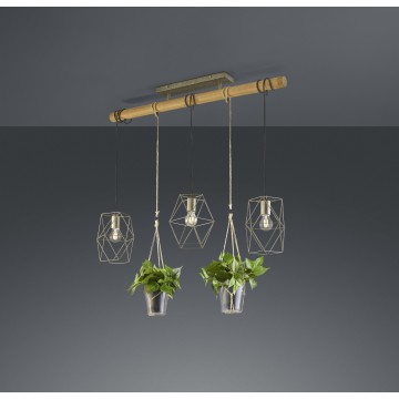 Κρεμαστό Φωτιστικό Trio Lighting της συλλογής PLANT Νίκελ αντικέ