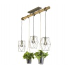 Κρεμαστό Φωτιστικό Trio Lighting της συλλογής PLANT Νίκελ αντικέ
