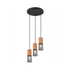 Κρεμαστό Φωτιστικό Trio Lighting της συλλογής TOSH Μαύρο ματ