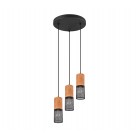 Κρεμαστό Φωτιστικό Trio Lighting της συλλογής TOSH Μαύρο ματ