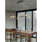 Κρεμαστό Φωτιστικό Ράγα Trio Lighting Cross Μαύρο Ματ με Χρυσό Ματ