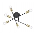 Φωτιστικό Οροφής Trio Lighting Cross Μαύρο Ματ με Χρυσό Ματ 