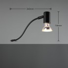 Giada Απλίκα Τοίχου TRIO LIGHTING 283400132 Μαύρο ματ