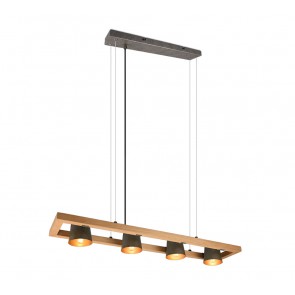 Bell Κρεμαστό Φωτιστικό TRIO LIGHTING 301900467 Γκρι