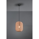 Runa Κρεμαστό Φωτιστικό TRIO LIGHTING 303090132 από μέταλλο σε μαύρο χρώμα και σχοινί sisal natural