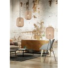 Runa Κρεμαστό Φωτιστικό TRIO LIGHTING 303090132 από μέταλλο σε μαύρο χρώμα και σχοινί sisal natural