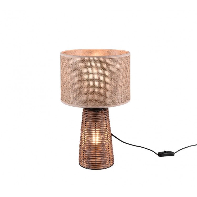 Straw Επιτραπέζιο Φωτιστικό από ρατάν REALITY LIGHTING-RL R50972026 Καφέ 
