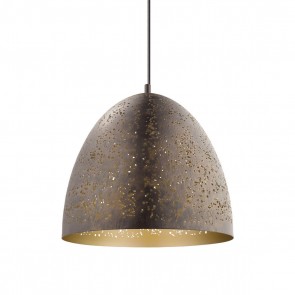 Safi Μεταλλικό Φωτιστικό Οροφής Ø40cm- Καφέ/Χρυσό