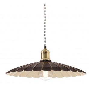 HEMINGTON Κρεμαστό Φωτιστικό vintage EGLO 49462 - μαύρο, μπεζ, χρυσό