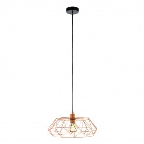 Carlton 2 Κρεμαστό Μεταλλικό Φωτιστικό Συρμάτινο - Χαλκός