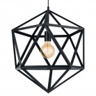 Embleton Κρεμαστό Μεταλλικό Φωτιστικό Γεωμετρικό Σχήμα - Μαύρο