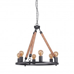 Findlay Κρεμαστό Μεταλλικό Φωτιστικό Πολύφωτο - Μαύρο