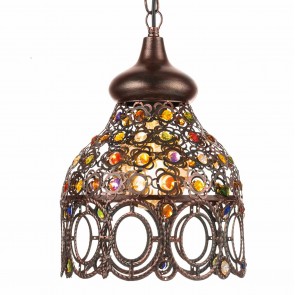 Jadida Κρεμαστό Μεταλλικό Φωτιστικό - Ανατολίτικο, Χάλκινο