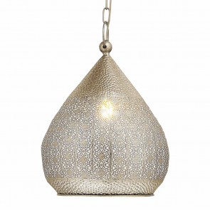 Melilla Κρεμαστό Μεταλλικό Φωτιστικό - Χρυσό Ø33cm