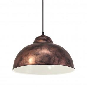 Truro 2 Κρεμαστό Μεταλλικό Φωτιστικό Αντικέ - Χαλκός