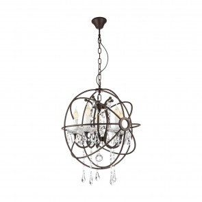 West Fenton Κρεμαστό Μεταλλικο Φωτιστικό Κρυστάλλινο 49741 EGLO- Χαλκός