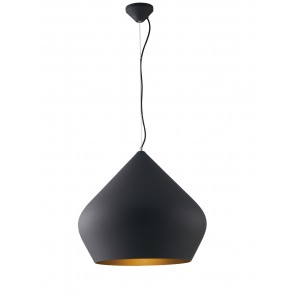 THOLOS Κρεμαστό μοντέρνο φωτιστικό FAN EUROPE I-THOLOS-S52 NER - μαύρο χρυσό