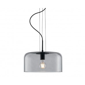 GIBUS Κρεμαστό φωτιστικό από γυαλί FAN EUROPE -I-GIBUS-S30 GR φιμέ - γκρι  Ø 30 cm