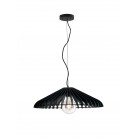 CALDER Κρεμαστό Φωτιστικό Fan Europe  I-CALDER-S50 NERO - Ø 50cm φυσικό ξύλο σε μαύρο χρώμα 