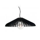 CALDER Κρεμαστό Φωτιστικό Fan Europe  I-CALDER-S50 NERO - Ø 50cm φυσικό ξύλο σε μαύρο χρώμα 