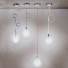 Idea Κρεμαστό φωτιστικό με υφασμάτινο καλώδιο - Κίτρινο