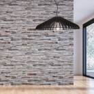 CALDER Κρεμαστό Φωτιστικό Fan Europe  I-CALDER-S50 NERO - Ø 50cm φυσικό ξύλο σε μαύρο χρώμα 