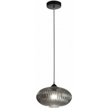 FIORDALISO Κρεμαστό φωτιστικό LA MIA LUCE ( FABAS LUCE ) 3583-40-126 από φυσητό γυαλί - φιμέ, διάφανο γκρι