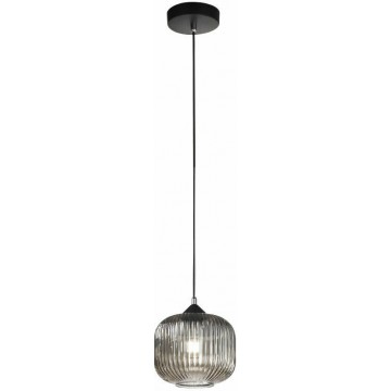 DOCK Κρεμαστό φωτιστικό LA MIA LUCE ( FABAS LUCE ) 3584-40-126 από φυσητό γυαλί - φιμέ, διάφανο γκρι