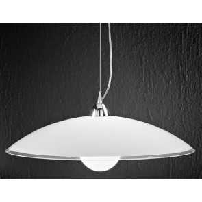 SKIRT  Κρεμαστό μεταλλικό Φωτιστικό με γυάλινο καπέλο PERENZ 6004 - άσπρο Ø 55