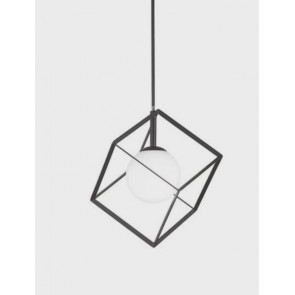 CUBE Κρεμαστό Φωτιστικό μεταλλικό PERENZ 6695N  - μαύρο ματ 15 x 15 cm