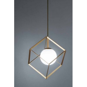 CUBE Κρεμαστό Φωτιστικό μεταλλικό PERENZ 6695OR  - χρυσό 15 x 15 cm