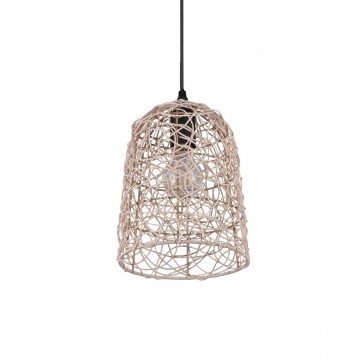 LOVIS Ξύλινο Φωτιστικό Κρεμαστό REALITY LIGHTING R31141036 - Rattan ø 19cm