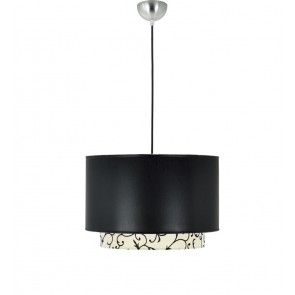 Anatole Κρεμαστό Φωτιστικό με μαύρο-φλοράλ αμπαζούρ