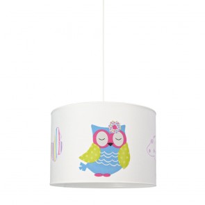 Κρεμαστό Παιδικό Φωτιστικό - Owl Blue