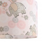 Παιδικό φωτιστικό οροφής Elephants Pink