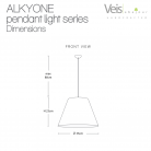 Alkyone Vintage Κρεμαστό Φωτιστικό - Floral Pink