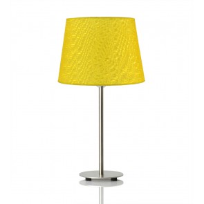 Hemera Inox  Πορτατίφ με κίτρινο αμπαζούρ