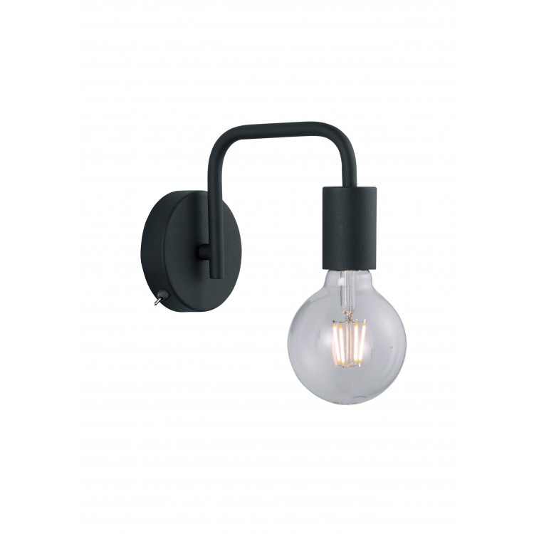 Απλίκα Τοίχου Trio Lighting Diallo Μαύρο Ματ     